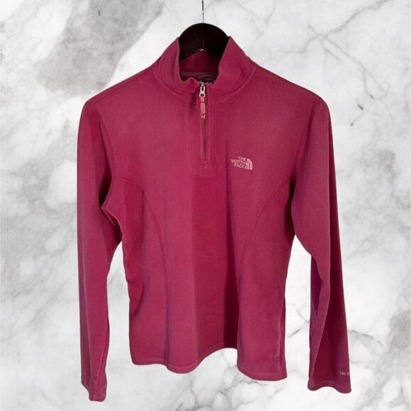 The North Face TK100 Ladies pink microfiber fleece long sleeve mock neck Medium - Picture 5 of 6